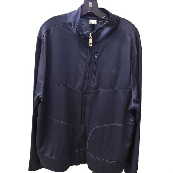 Navy Blue Fila Zippered Track Jacket size XL - Picture 1 of 5